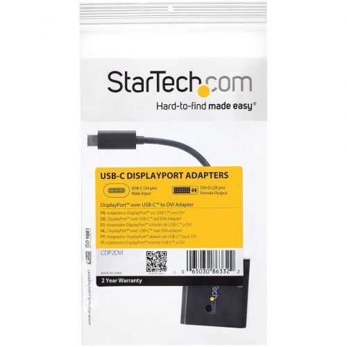 Startech .com USB C to DVI AdapterThunderbolt 3 Compatible1920x1200USB-C to DVI Adapter for USB-C devices such as your 2018 iPad ProD… CDP2DVI