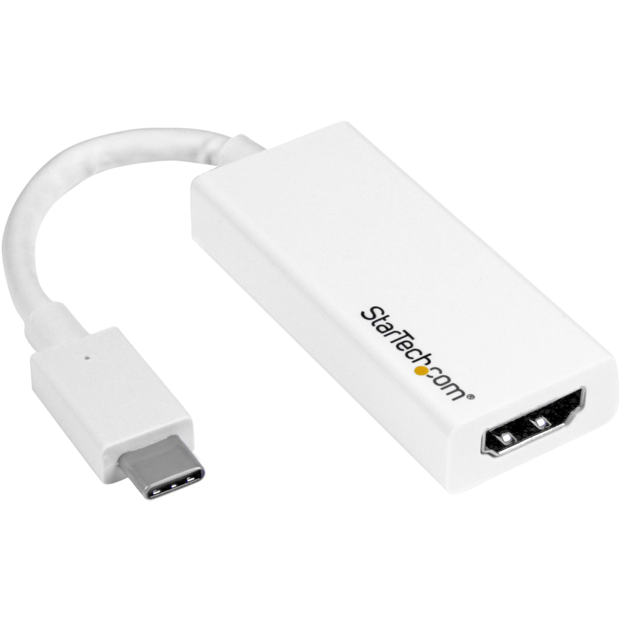 Startech .com USB-C to HDMI AdapterWhite4K 60HzThunderbolt 3 CompatibleUSB-C AdapterUSB Type C to HDMI Dongle ConverterConn… CDP2HD4K60W