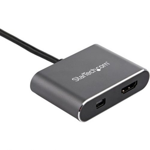 Startech .com USB C Multiport Video Adapter4K 60Hz USB-C to HDMI 2.0 or Mini DisplayPort 1.2 Monitor Display AdapterHBR2 HDR2-in-1 USB… CDP2HDMDP