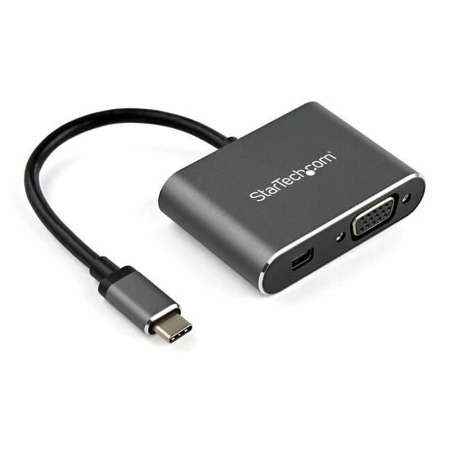 Startech .com USB C Multiport Video AdapterUSB-C to 4K 60Hz Mini DisplayPort 1.2 (HBR2 HDR) or 1080p VGA Monitor Display Adapter2-in-1 U… CDP2MDPVGA