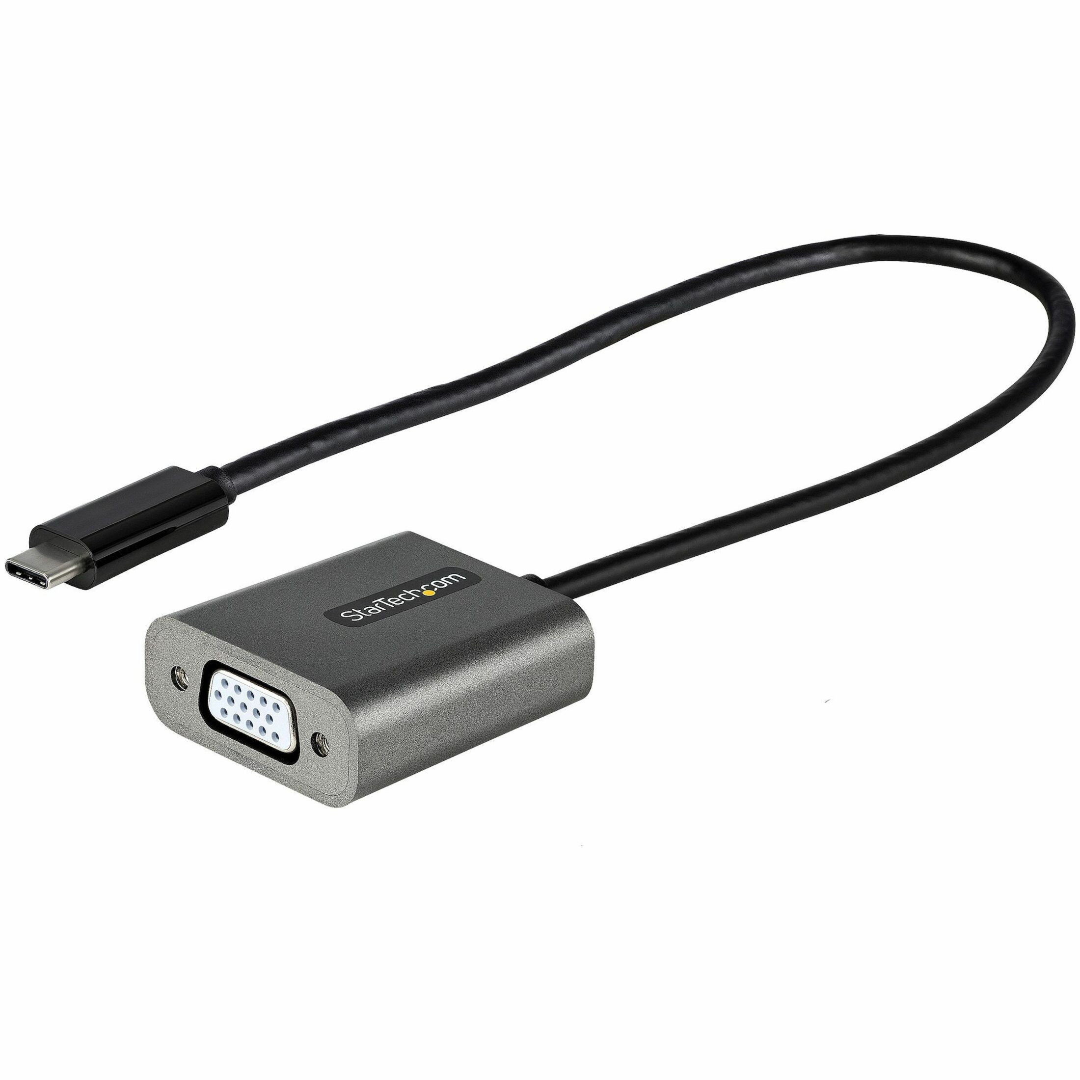 Startech .com USB C to VGA Adapter, 1080p USB Type-C to VGA Adapter Dongle, USB-C to VGA Monitor/Display Video Converter, 12″ Long CableUSB-… CDP2VGAEC