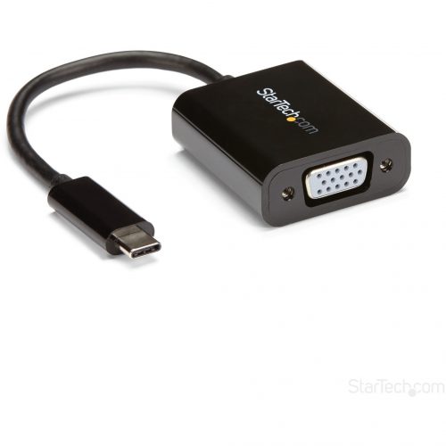 Startech .com USB-C to VGA AdapterThunderbolt 3 CompatibleUSB C AdapterUSB Type C to VGA Dongle ConverterConnect your MacBook, Chrome… CDP2VGA
