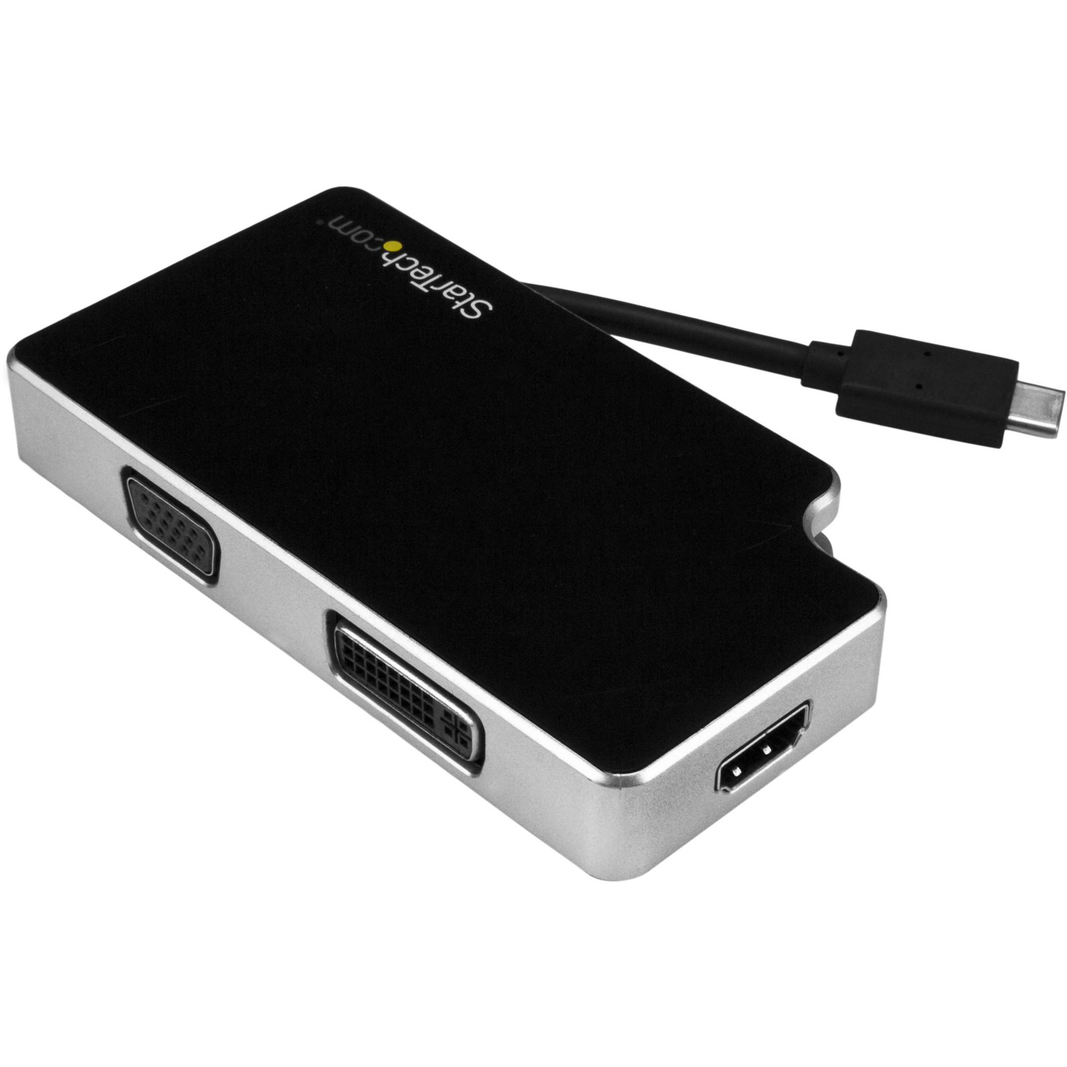 Startech .com USB C Multiport AdapterUHD 4KUSB C to VGA / DVI / HDMIUSB C Adapter1 x HDMI1 x VGA1 x Total Number of DVIMa… CDPVGDVHDB