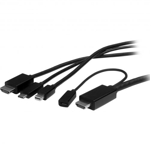 Startech .com USB-C HDMI Cable Adapter6 ft / 2m4KThunderbolt CompatibleHDMI / USB C / Mini DisplayPort to HDMI CableConnect a US… CMDPHD2HD