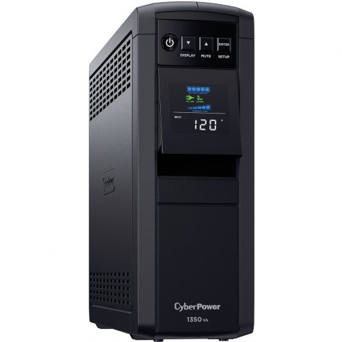 Cyber Power CP1350PFCLCD PFC Sinewave UPS Systems1350VA/880W, 120 VAC, NEMA 5-15P, Mini-Tower, Sine Wave, 12 Outlets, LCD, Panel&reg… CP1350PFCLCD