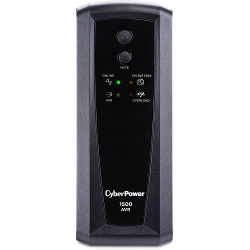 Cyber Power CP1500AVRT AVR UPS Systems1500VA/900W, 120 VAC, NEMA 5-15P, Mini-Tower, 10 Outlets, Panel® Personal, $500000 CEG, … CP1500AVRT