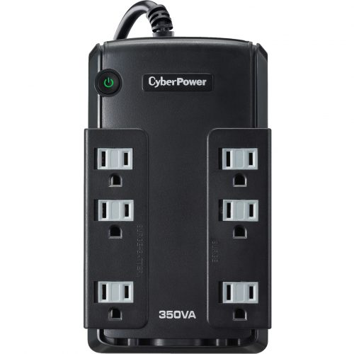 Cyber Power CP350SLG Standby UPS Systems350VA/255W, 120 VAC, NEMA 5-15P, Compact, 6 Outlets, $75000 CEG,  Warranty CP350SLG