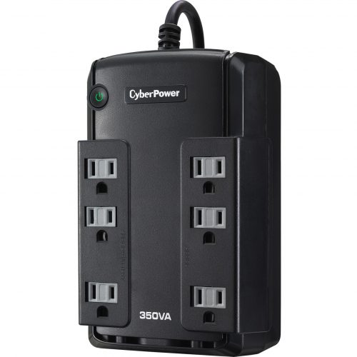 Cyber Power CP350SLG Standby UPS Systems350VA/255W, 120 VAC, NEMA 5-15P, Compact, 6 Outlets, $75000 CEG,  Warranty CP350SLG