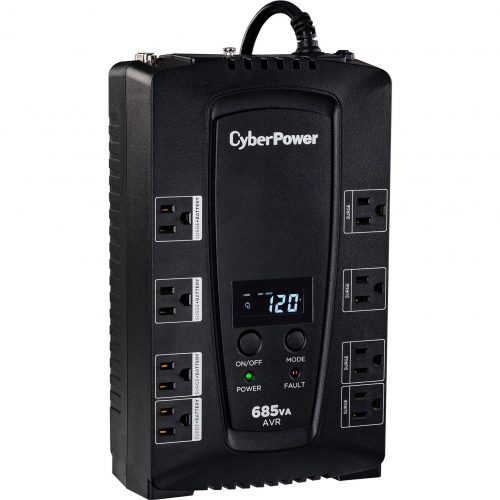 Cyber Power CP685AVRLCD Intelligent LCD UPS Systems685VA/390W, 120 VAC, NEMA 5-15P, Compact, 8 Outlets, LCD, Panel® Personal, $12… CP685AVRLCD