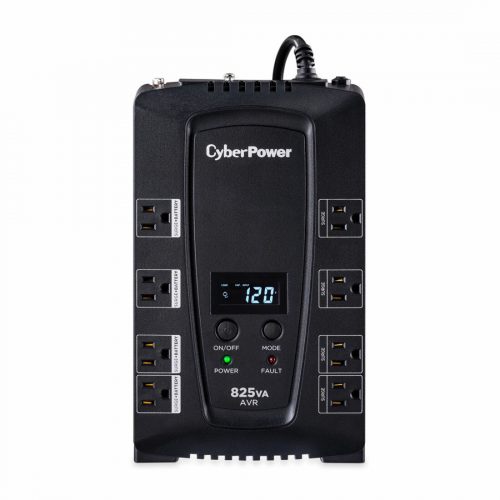 Cyber Power CP825AVRLCD Intelligent LCD UPS Systems825VA/450W, 120 VAC, NEMA 5-15P, Compact, 8 Outlets, LCD, Panel® Personal, $20… CP825AVRLCD