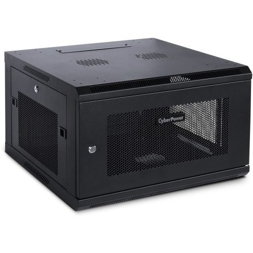 Cyber Power CR6U61001 Wall Mount Enclosure6U 19″ Wall Mount Enclosure, 600mm wide, 600mm deep, hex perforated metal door, side panels, locki… CR6U61001