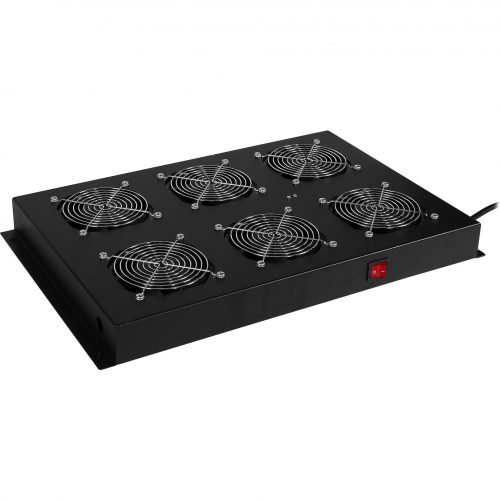 Cyber Power CRA11001 Roof fan panel Rack AccessoriesRoof-mounted fan panel, 6x 110/120Vac fans, for 42″ to 47″ (1070mm-1200mm) deep enclosure… CRA11001
