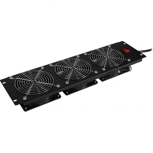 Cyber Power CRA11003 Fan panel Rack Accessories3U 19″ fan panel, 3x 110/120Vac cooling fans; 290 CFM,  warranty CRA11003