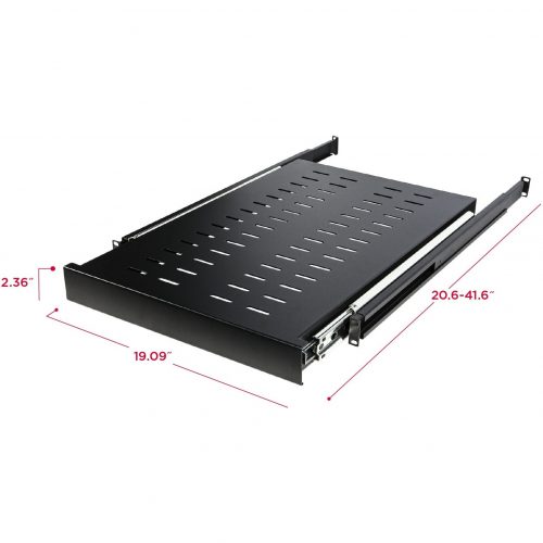 Cyber Power CRA50003 Rack Accessories Shelf19″ 1U sliding shelf, 25″ (650mm) deep, 132lbs (60kg) capacity,  warranty CRA50003