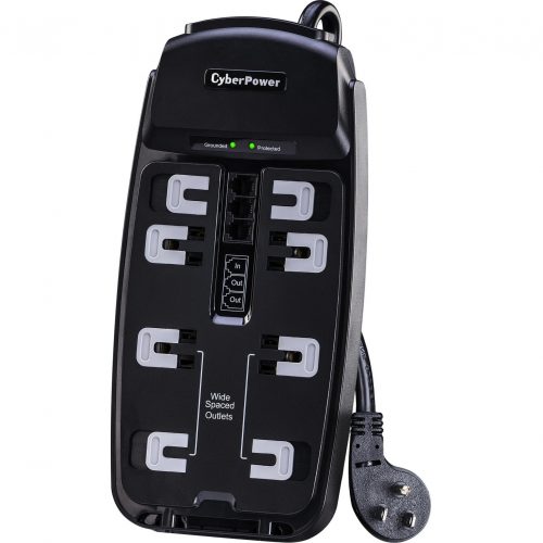 Cyber Power CSP806TTAA Professional Surge Protector8 x NEMA 5-15R2550 J120 V AC InputPhone/Fax/Modem/DSLTAA Compliant CSP806TTAA