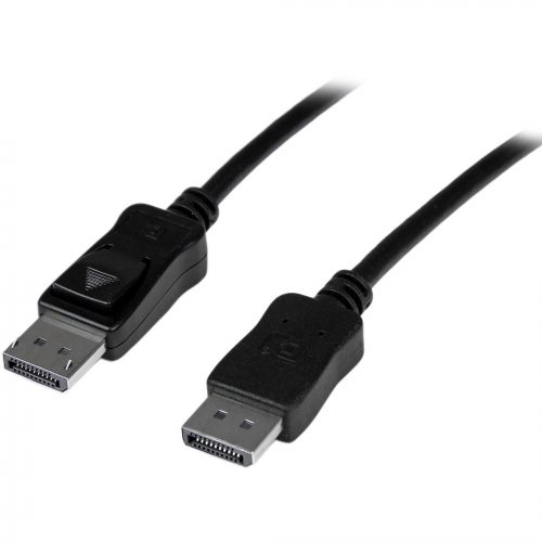 Startech .com 50ft (15m) Active DisplayPort Cable, 4K UHD DisplayPort Cable, Long DP Cable/Cord for Projector/Monitor with LatchesActive 15m… DISPL15MA
