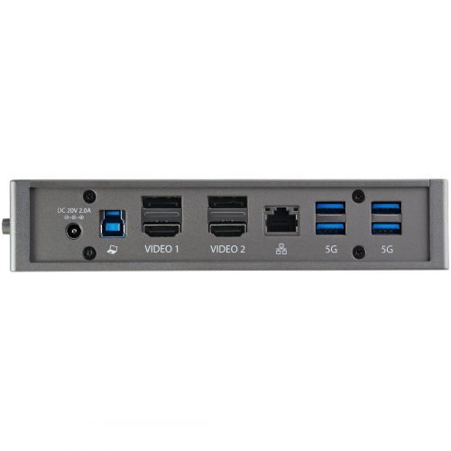 Startech .com USB-C USB-A DockHybrid Universal USB 3.0 Laptop Docking StationDual Monitor 4K 60Hz HDMI/DisplayPort6xUSB Type-A/GbEU… DK30A2DHU