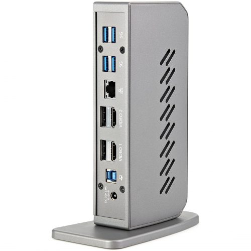 Startech .com USB-C USB-A DockHybrid Universal USB 3.0 Laptop Docking StationDual Monitor 4K 60Hz HDMI/DisplayPort6xUSB Type-A/GbEU… DK30A2DHU