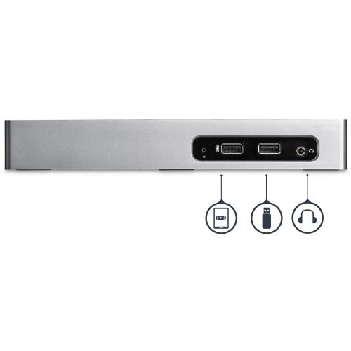 Startech Star Tech.com USB 3.0 Docking StationDual Monitor Laptop Dock with HDMI & DVI/VGA6x USB Type-A Hub, GbEUniversal Windows & MacDual m… DK30ADD