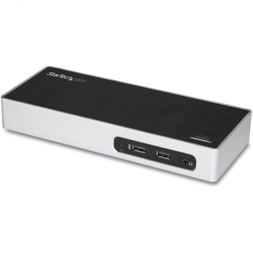 Startech Star Tech.com USB 3.0 Docking StationDual Monitor Laptop Dock with HDMI & DVI/VGA6x USB Type-A Hub, GbEUniversal Windows & MacDual m… DK30ADD