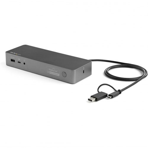 Startech Star Tech.com USB-C & USB-A DockHybrid Universal Laptop Docking Station w/ 100W Power DeliveryDual Monitor 4K 60Hz HDMI & DisplayPort -… DK30C2DPEP