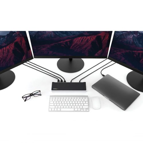 Startech .com USB C DockCompatible with Windows / macOSSupports Triple 4K Ultra HD Monitors60W Power DeliveryPower and Charge Lap… DK30CH2DPPD