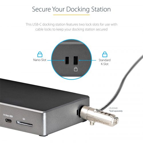 Startech .com USB C Dock, Triple 4K Monitor USB-C Docking Station with DP 1.4 & DSC, 2x DisplayPort & 1x HDMI, 100W PD, 6x USB (2x 10Gbps) -… DK31C2DHSPD