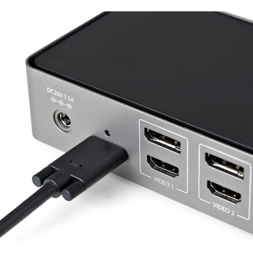 Startech Star Tech.com USB-C & USB-A DockHybrid Triple Monitor Laptop Docking Station DisplayPort & HDMI 4K 60Hz/85W PD/6x USB/GbE/USB 3.1 Gen 2 -… DK31C3HDPD