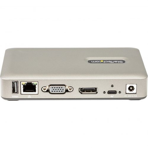 Startech .com USB C Dock, USB-C to DisplayPort 4K 30Hz or VGA, 65W PD3.0, 4-Port USB 3.1 Gen 1 Hub, GbE, Universal USB C Docking StationUSB… DKM30CHDPD