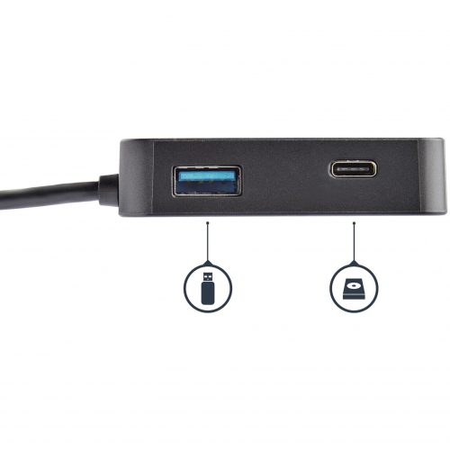 Startech .com USB C Multiport AdapterPortable USB Type-C Mini Dock to 4K UHD HDMI VideoGbE, USB 3.0 HubThunderbolt 3 CompatiblePorta… DKT30CHD