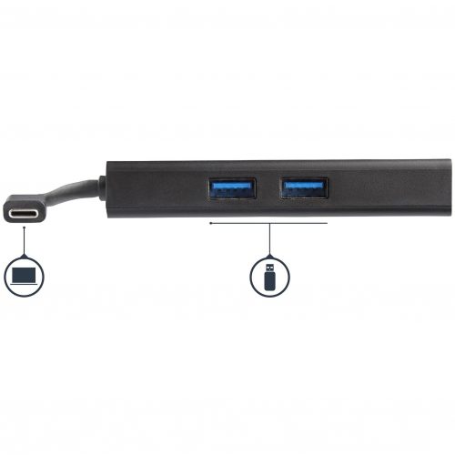 Startech .com USB-C Multiport AdapterUSB-C Travel Dock w/ 4K HDMI60W PD Pass-Through, GbE, 2x USB-AMini USB Type-C Docking StationU… DKT30CHPD