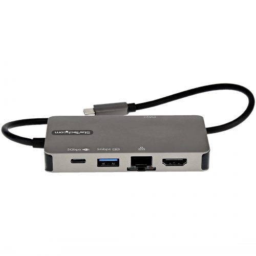 Startech .com USB-C Multiport Adapter, USB C to 4K HDMI or VGA, USB Type-C Mini Dock, 100W PD Passthrough, 3x USB 3.0, GbE, 12″ Long Cable -… DKT30CHVPD2