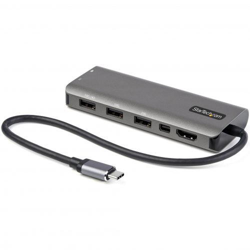 Startech .com USB C Multiport Adapter, USB-C to HDMI or mDP 4K 60Hz, 100W PD Pass-Through, 4x 10Gbps USB, USB Type-C Mini Dock, w/12″ Cable… DKT31CMDPHPD