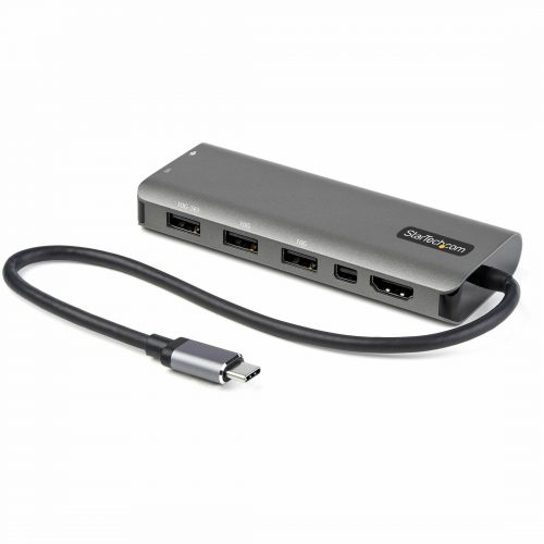 Startech .com USB C Multiport Adapter, USB-C to HDMI or mDP 4K 60Hz, 100W PD Pass-Through, 4x 10Gbps USB, USB Type-C Mini Dock, w/12″ Cable… DKT31CMDPHPD