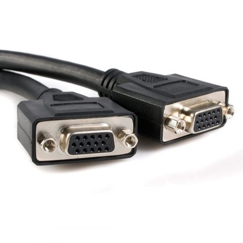 Startech .com .com LFH 59 Male to Dual Female VGA DMS 59 CableConnect two VGA monitors to your DMS / LFH graphics card.1ft dms 5… DMSVGAVGA1