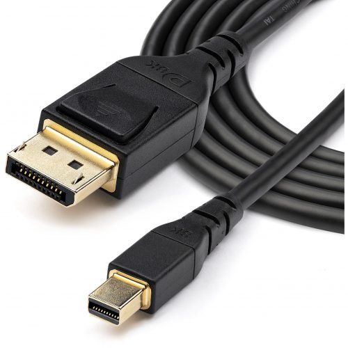 Startech .com 3ft 1m VESA Certified Mini DisplayPort to DisplayPort 1.4 Cable, 8K 60Hz HBR3 HDR, Super UHD 4K 120Hz, mDP to DP Slim Cord3… DP14MDPMM1MB