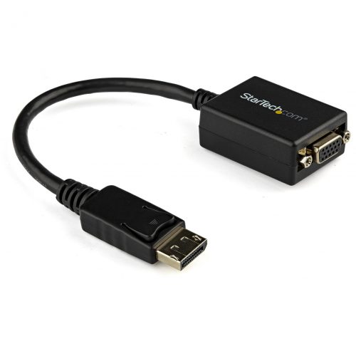 Startech .com DisplayPort to VGA Video Adapter ConverterConnect a VGA monitor to a DisplayPort-equipped PCWorks with DisplayPort computers… DP2VGA2