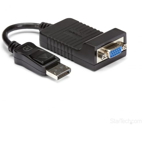 Startech .com DisplayPort to VGA Adapter, Active DP to VGA Converter, 1080p Video DP to VGA Monitor Dongle, Latching DP Connector, DurableActiv… DP2VGA
