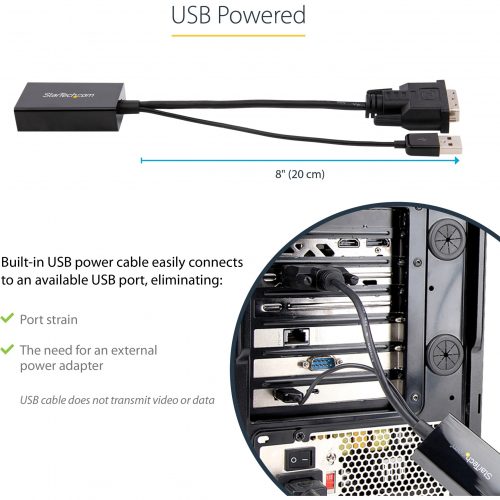 Startech .com DVI to DisplayPort Adapter with USB PowerDVI-D to DP Video AdapterDVI to DisplayPort Converter1920 x 1200Use this DVI t… DVI2DP2