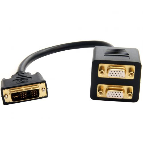 Startech .com 1 ft DVI-I Analog to 2x VGA Video Splitter CableM/FDisplay a DVI-I signal on two VGA monitors simultaneouslydvi to dual… DVISPL1VV