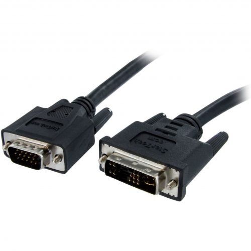 Startech .com .com Analog Flat Panel Display CableMonitor cableVGAHD-15 (M)DVI-A (M)1.8 mConnect analog or dual mode… DVIVGAMM6