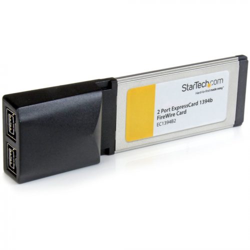 Startech .com .com 2 Port ExpressCard FireWire Adapter CardAdd 2 FireWire800 ports to a laptop through an ExpressCard slotexpressc… EC1394B2