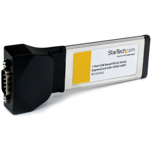 Startech .com 1 Port ExpressCard to RS232 DB9 Serial Adapter Card w/ 16950USB BasedAdd a USB-based RS232 Serial port to your laptop throu… EC1S232U2