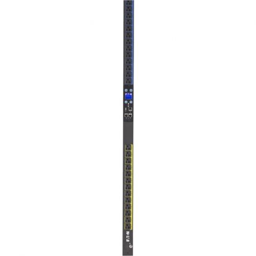 Eaton Metered Input rack PDU, 0U, L14-30P input, 5.76 kW max, 120/240V, 24A, 10 ft cord, Split-phase, Outlets: (24) 5-20R 24 Outlet PD… EMI201-10