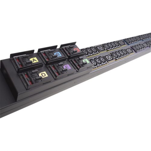 Eaton Fuse Disconnect Rack PDU 17.3 kW max 200-240V 48A 0U Three-Phase PDUIEC 60309 460P948 x IEC 60320 C13, 12 x IEC 60320 C19230 V… EMI359-06