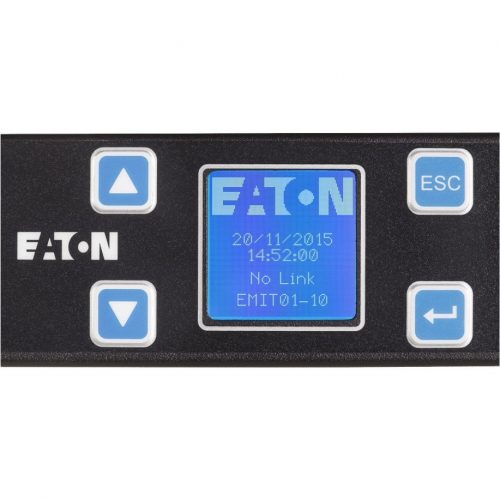 Eaton Metered Input rack PDU, 1U, 5-15P input, 1.44 kW max, 120V, 12A, 10 ft cord, Single-phase, Outlets: (12) 5-15RNEMA 5-15P12 x NEMA… EMIT00-10