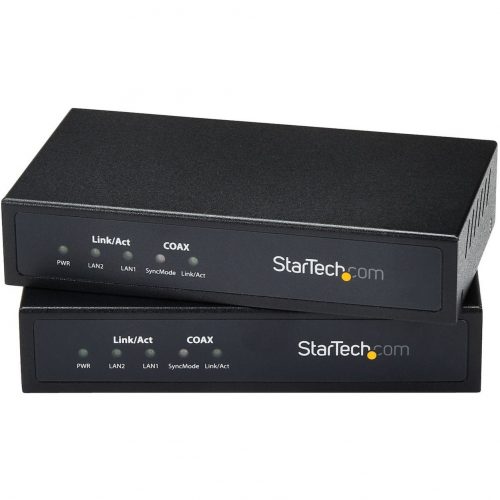 Startech .com Gigabit Ethernet over Coaxial Unmanaged Network Extender Kit2.4kmExtend an Ethernet network over Coaxial cable up to 1.5 mil… EOC1110K