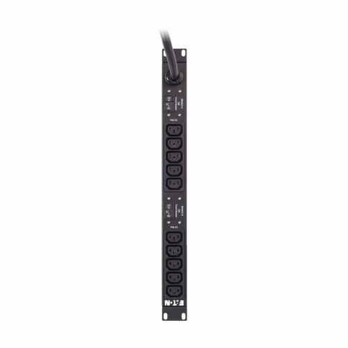 Eaton Basic rack PDU, 1U, L6-30P input, 4.99 kW max, 200-250V, 24A, 10 ft cord, Single-phase, Outlets: (10) C13NEMA L6-30P12 x IEC 60320 C1… EPBZ91