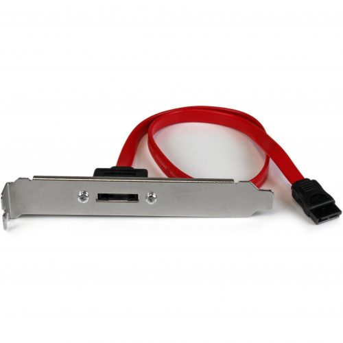 Startech .com 18in 1 Port SATA to eSATA Plate AdapterTurn a standard SATA motherboard connection into an external eSATA port18 inch SA… ESATAPLT18IN