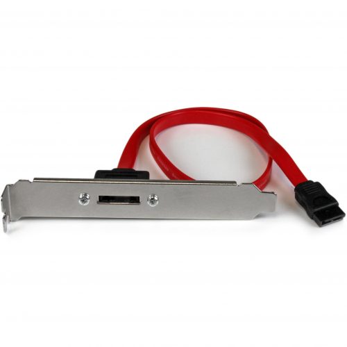 Startech .com 18in 1 Port SATA to eSATA Plate AdapterTurn a standard SATA motherboard connection into an external eSATA port18 inch SA… ESATAPLT18IN
